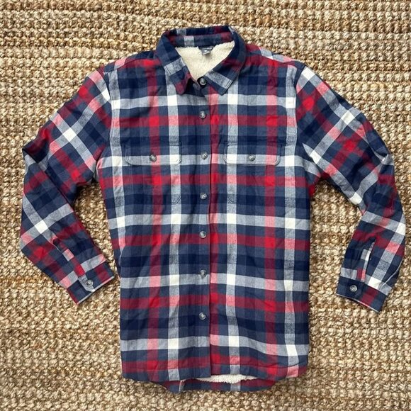 Eddie's Field Fleece-Lined Flannel Shirt Jacket Red Blue (XL Men’s) - Picture 3 of 7